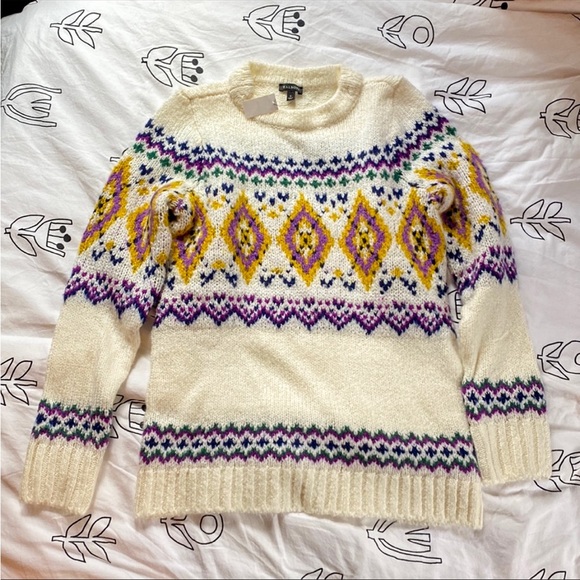 Talbots patterned soft wool sweater - Picture 1 of 6